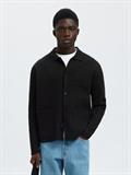 SLHMIKE LIGHT RELAXED POLO CARDIGAN NOOS black
