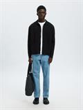 SLHMIKE LIGHT RELAXED POLO CARDIGAN NOOS black