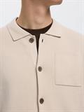 SLHMIKE LIGHT RELAXED POLO CARDIGAN NOOS oatmeal