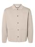 SLHMIKE LIGHT RELAXED POLO CARDIGAN NOOS oatmeal