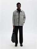 SLHMITCH WOOL BLEND SHACKET NOOS grey melange