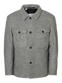 SLHMITCH WOOL BLEND SHACKET NOOS grey melange
