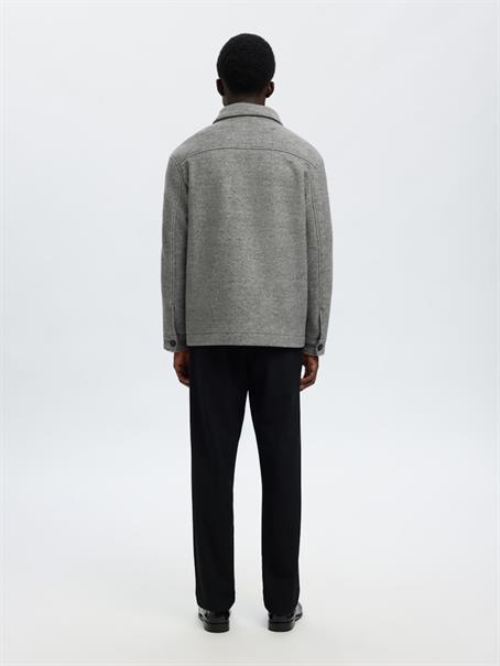 SLHMITCH WOOL BLEND SHACKET NOOS grey melange