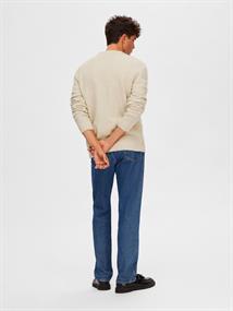 SLHRAI LS KNIT BUTTON CARDIGAN oatmeal