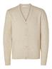 SLHRAI LS KNIT BUTTON CARDIGAN oatmeal