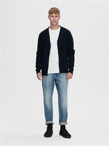 SLHRAI LS KNIT BUTTON CARDIGAN sky captain