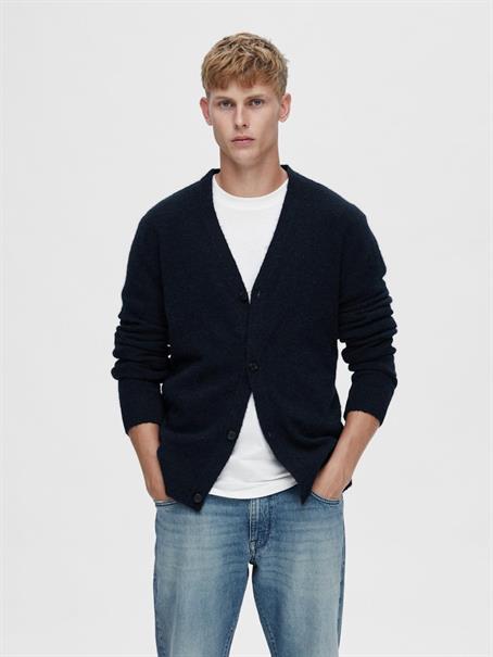 SLHRAI LS KNIT BUTTON CARDIGAN sky captain