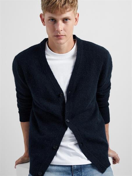 SLHRAI LS KNIT BUTTON CARDIGAN sky captain