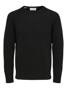 SLHRAI LS KNIT CREW NECK NOOS black