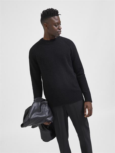 SLHRAI LS KNIT CREW NECK NOOS black
