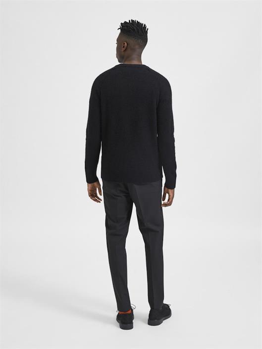 slhrai-ls-knit-crew-neck-noos-black
