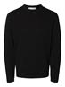 SLHRAVI LS KNIT STRUCTURE CREW NECK NOOS black