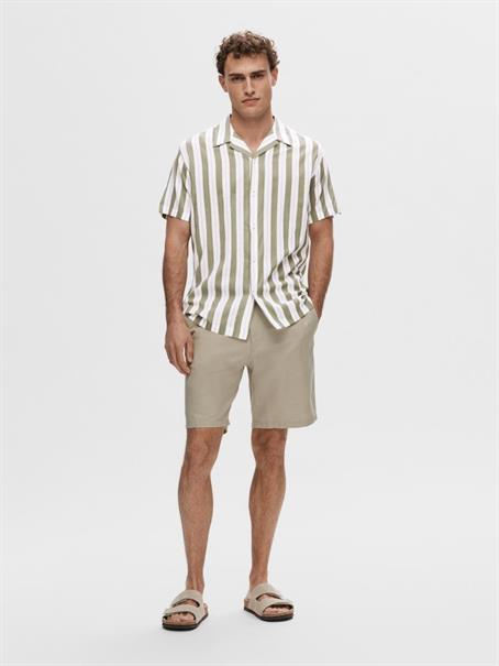 SLHREG-AIR SHIRT SS MIX vetiver