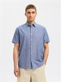 SLHREG-SUN SHIRT SS NOOS medium blue denim