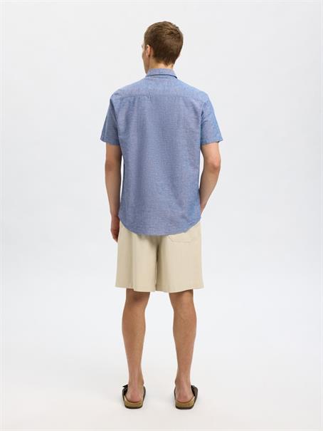 SLHREG-SUN SHIRT SS NOOS medium blue denim