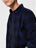 SLHREGADRIAN SHIRT LS AOP W dark blue