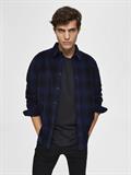 SLHREGADRIAN SHIRT LS AOP W dark blue