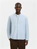 SLHREGCLAY LINENBLEND LS SHIRT BAND NOOS dusty blue