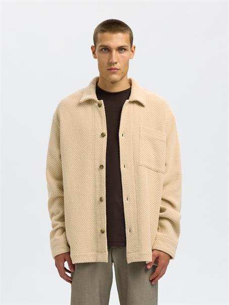 SLHREGFRED STRUCTURED OVERSHIRT egret