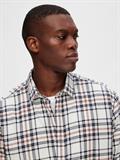 SLHREGOWEN-FLANNEL MIX SHIRT LS W egret