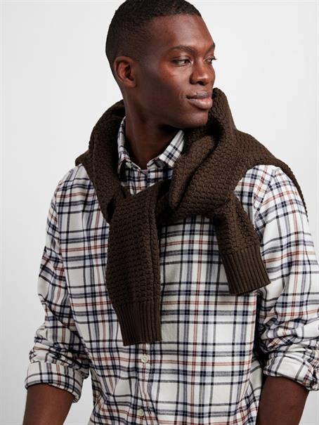 SLHREGOWEN-FLANNEL MIX SHIRT LS W egret