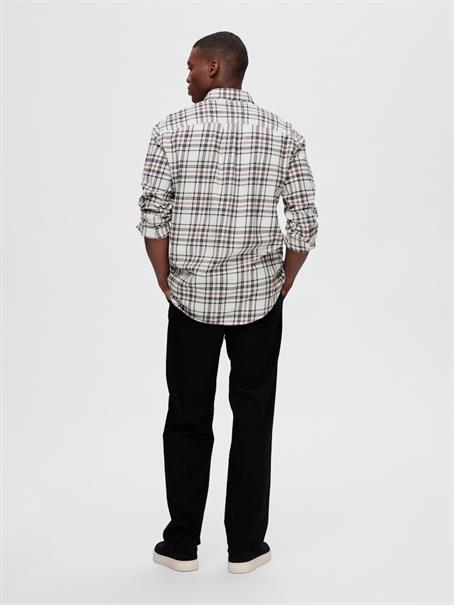 SLHREGOWEN-FLANNEL MIX SHIRT LS W egret