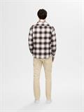 SLHREGOWEN-GRINDLE CHECK SHIRT LS chocolate torte