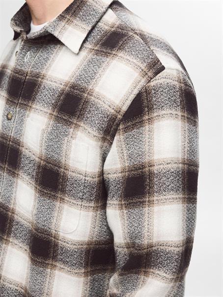 SLHREGOWEN-GRINDLE CHECK SHIRT LS chocolate torte