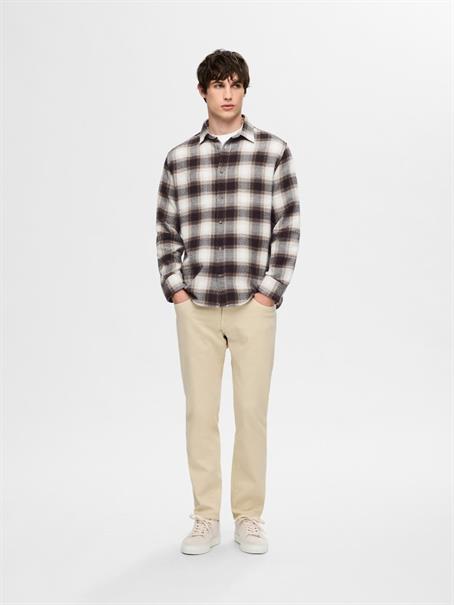 SLHREGOWEN-GRINDLE CHECK SHIRT LS chocolate torte