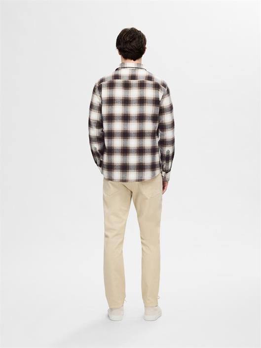 slhregowen-grindle-check-shirt-ls-chocolate-torte