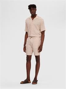 SLHREGSAL SHORTS egret-stripes