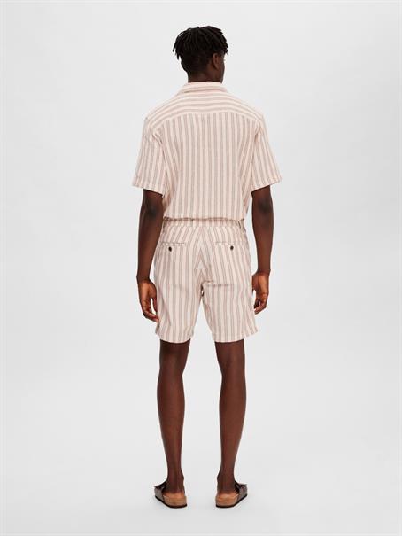 SLHREGSAL SHORTS egret-stripes