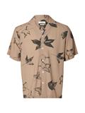SLHREGTERRY AOP SS SHIRT bracken
