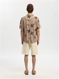SLHREGTERRY AOP SS SHIRT bracken