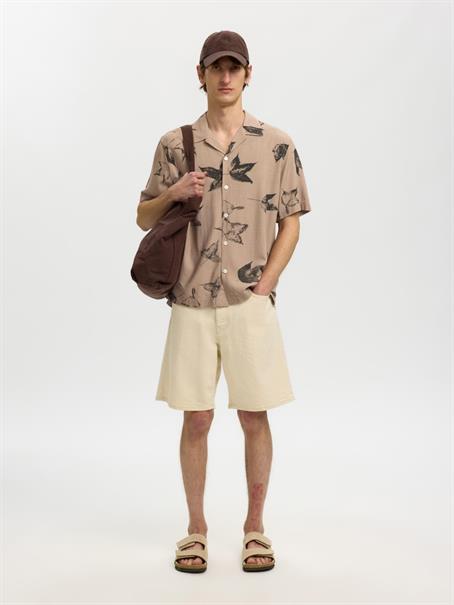 SLHREGTERRY AOP SS SHIRT bracken