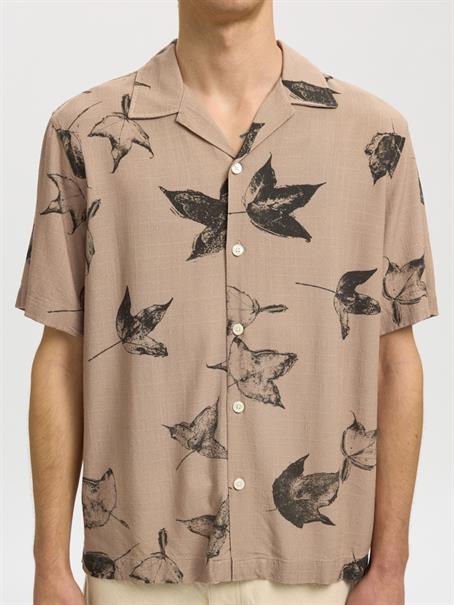 SLHREGTERRY AOP SS SHIRT bracken
