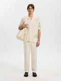 SLHREGTERRY AOP SS SHIRT egret