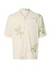 SLHREGTERRY AOP SS SHIRT egret