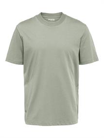 SLHRELAXCOLMAN SS O-NECK TEE B COLL desert sage