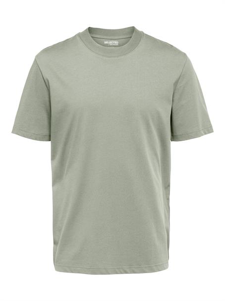 SLHRELAXCOLMAN SS O-NECK TEE B COLL desert sage