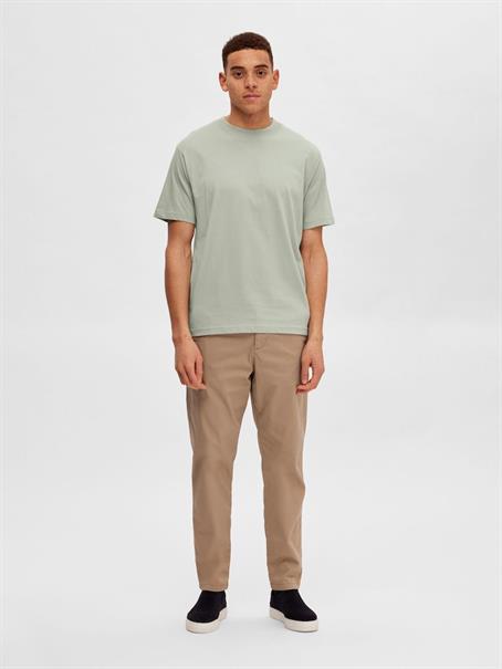 SLHRELAXCOLMAN SS O-NECK TEE B COLL desert sage
