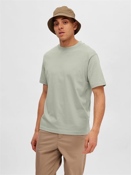 SLHRELAXCOLMAN SS O-NECK TEE B COLL desert sage