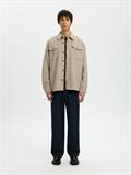 SLHRLXPABLO WOOL BLEND OVERSHIRT oatmeal