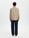 SLHRLXPABLO WOOL BLEND OVERSHIRT oatmeal
