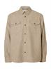 SLHRLXPABLO WOOL BLEND OVERSHIRT oatmeal