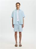 SLHRLXSTUART SEERSUCKER SS SHIRT cashmere blue