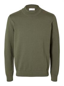 SLHROBERT LS KNIT MOCK NECK kalamata
