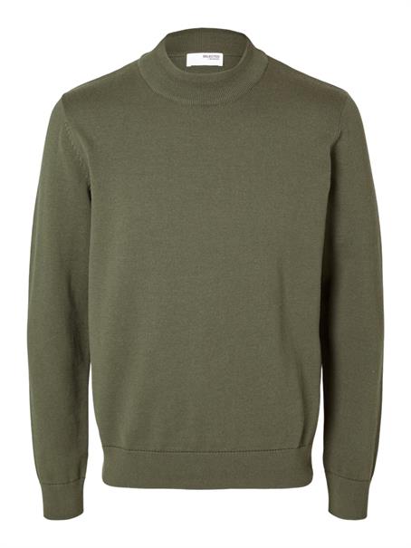 SLHROBERT LS KNIT MOCK NECK kalamata