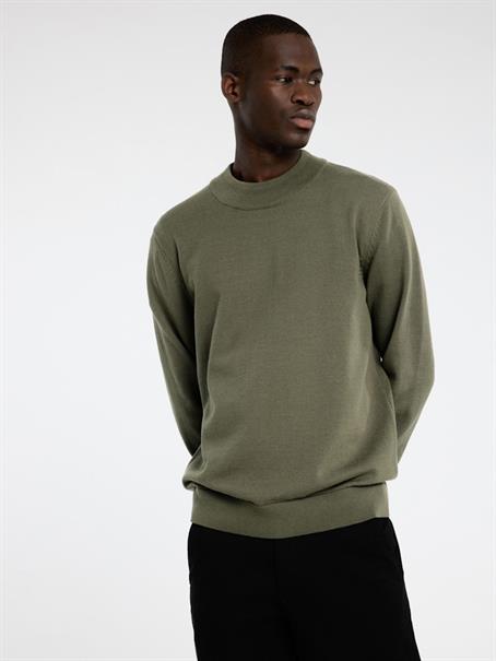 SLHROBERT LS KNIT MOCK NECK kalamata