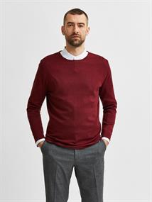 SLHROME LS KNIT CREW NECK B NOOS pomegranate